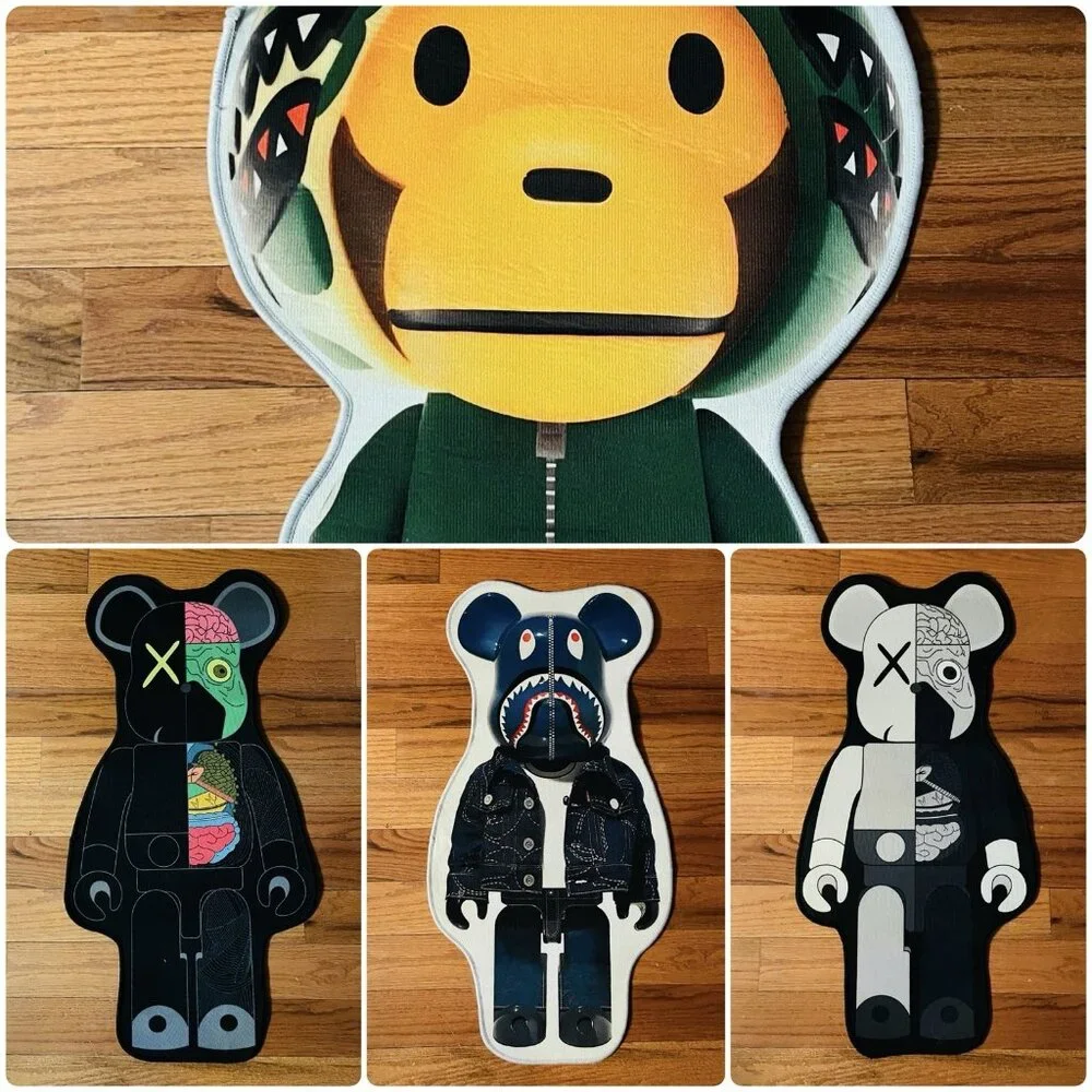 4 Bear Brick Rug Carpet Custom Floor Room House Decor Lot